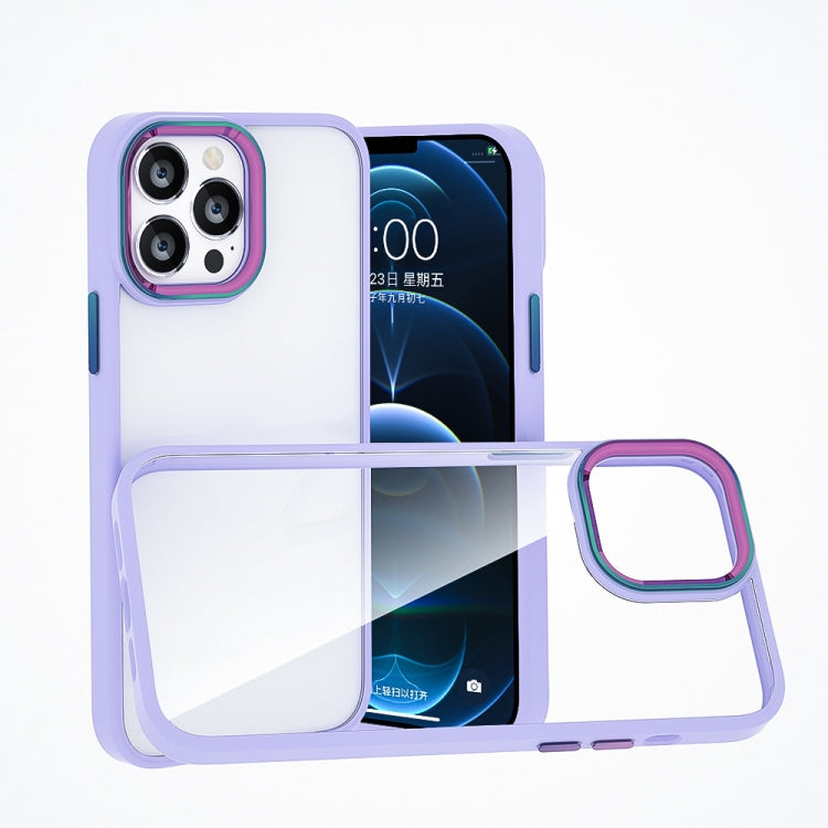 For iPhone 13 Pro Colorful Metal Lens Ring Phone Case