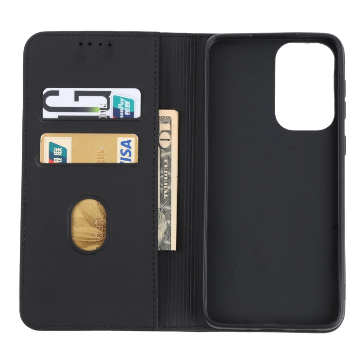 For Samsung Galaxy A33 5G Strong Magnetism Liquid Feel Leather Phone Case