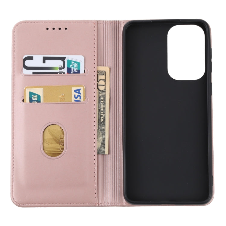 For Samsung Galaxy A33 5G Strong Magnetism Liquid Feel Leather Phone Case