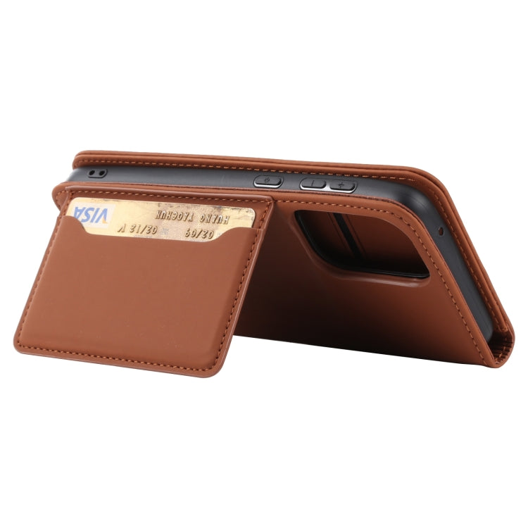 For Samsung Galaxy A33 5G Strong Magnetism Liquid Feel Leather Phone Case