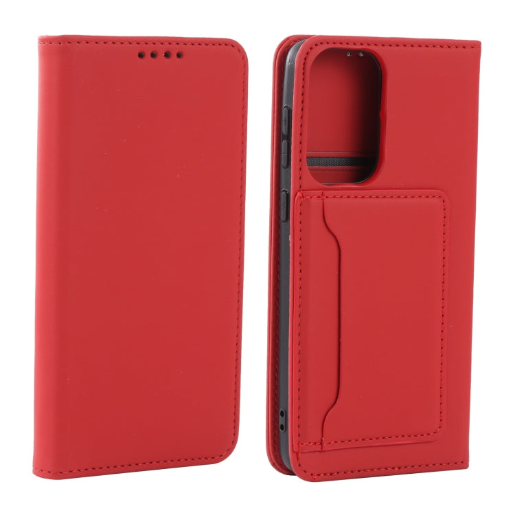 For Samsung Galaxy A33 5G Strong Magnetism Liquid Feel Leather Phone Case