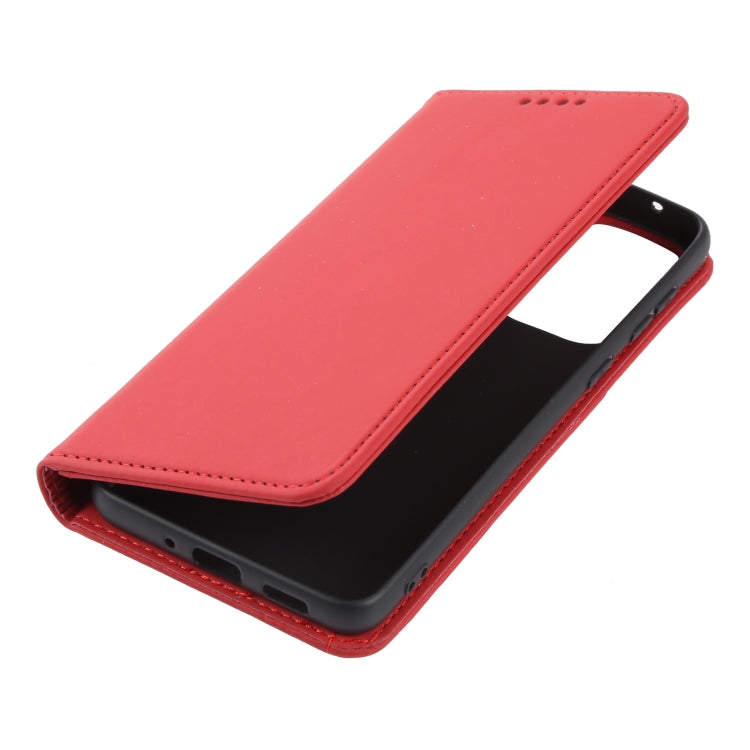 For Samsung Galaxy A33 5G Strong Magnetism Liquid Feel Leather Phone Case