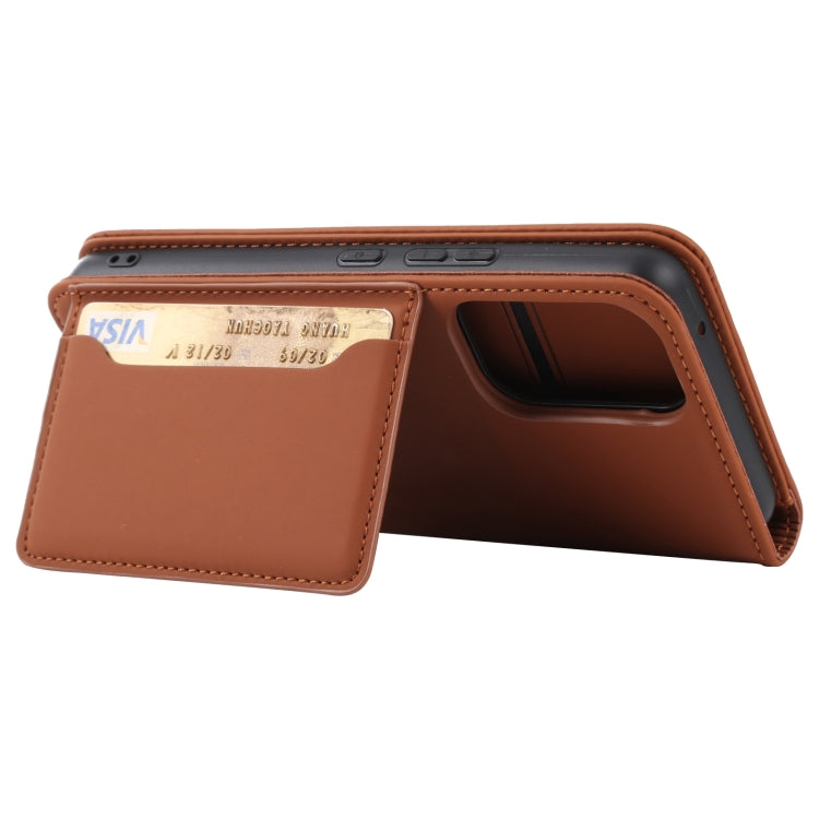 For Samsung Galaxy A53 5G Strong Magnetism Liquid Feel Leather Phone Case