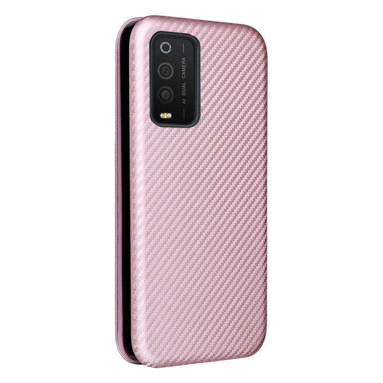 For TCL 205 Carbon Fiber Texture Horizontal Flip Leather Phone Case