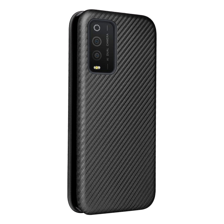 For TCL 205 Carbon Fiber Texture Horizontal Flip Leather Phone Case