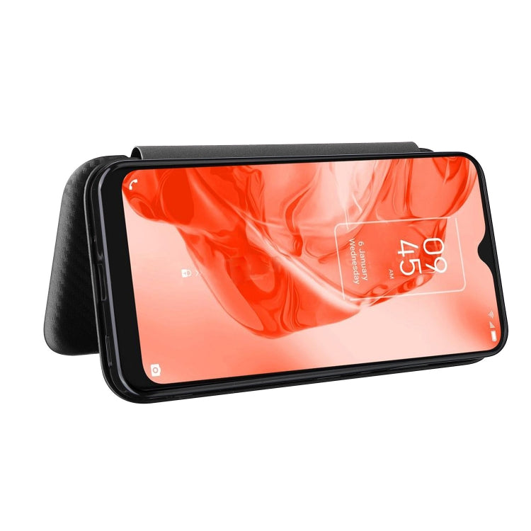 For TCL 205 Carbon Fiber Texture Horizontal Flip Leather Phone Case