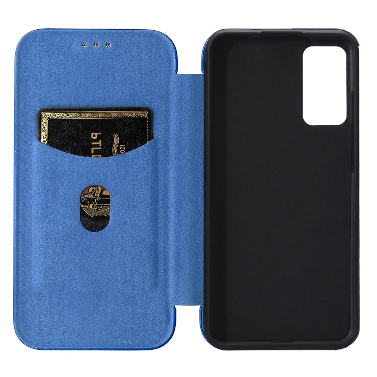 For TCL 205 Carbon Fiber Texture Horizontal Flip Leather Phone Case