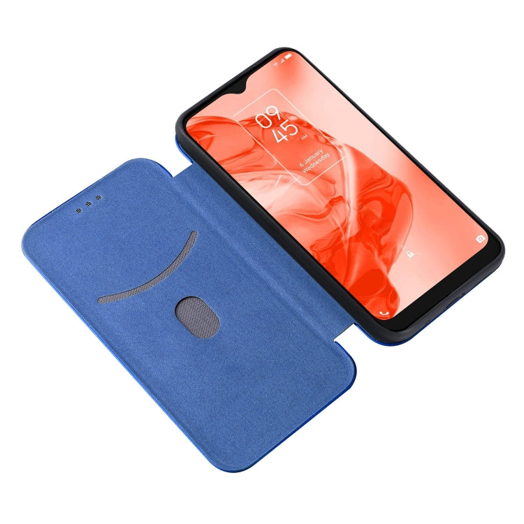 For TCL 205 Carbon Fiber Texture Horizontal Flip Leather Phone Case