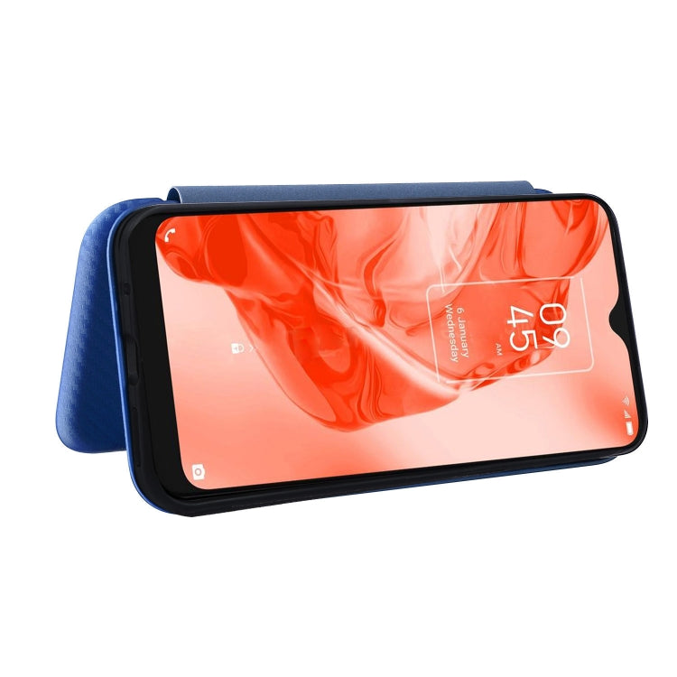 For TCL 205 Carbon Fiber Texture Horizontal Flip Leather Phone Case