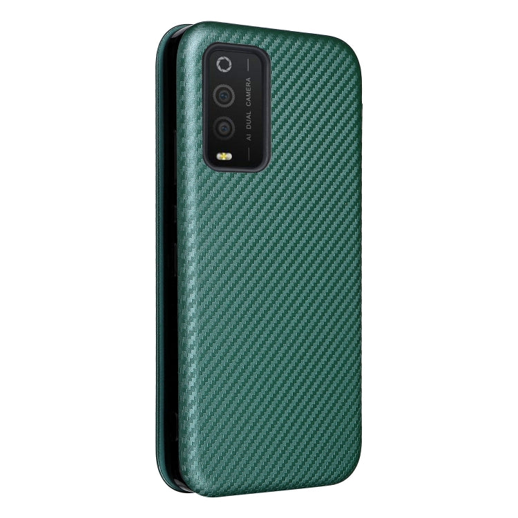 For TCL 205 Carbon Fiber Texture Horizontal Flip Leather Phone Case
