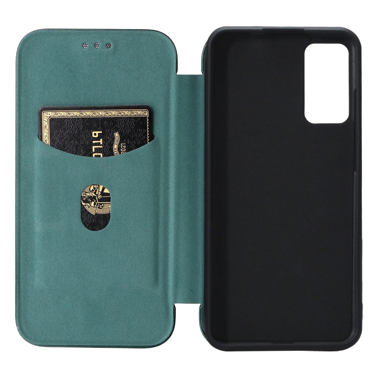 For TCL 205 Carbon Fiber Texture Horizontal Flip Leather Phone Case