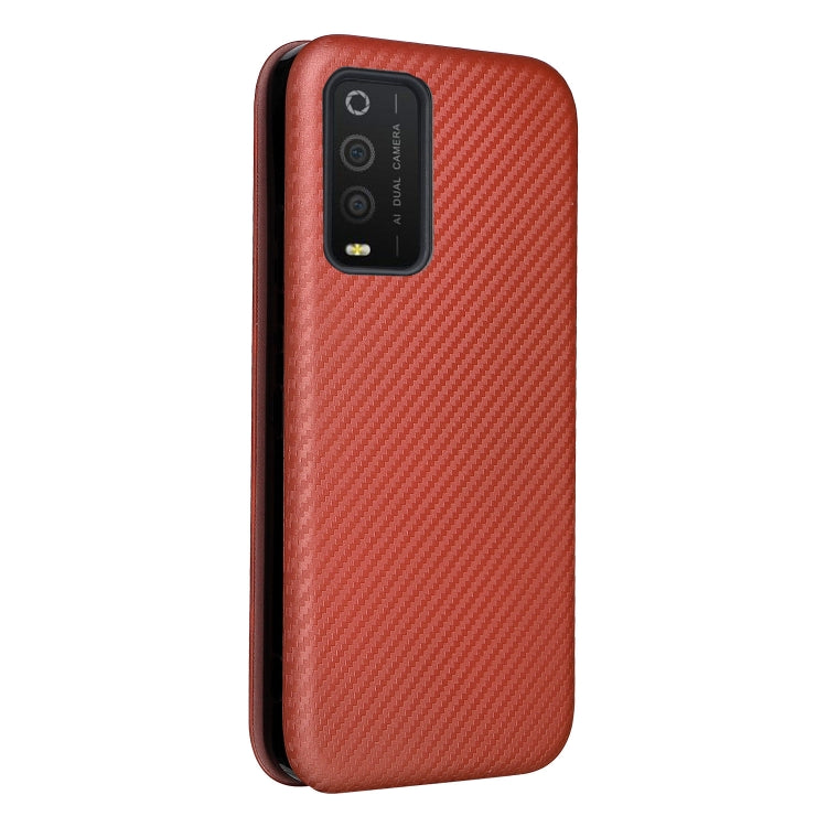 For TCL 205 Carbon Fiber Texture Horizontal Flip Leather Phone Case