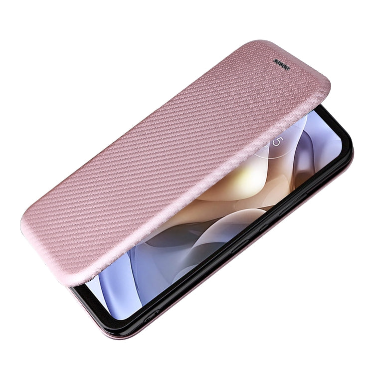 For Motorola Moto G200 5G / Edge S30 Carbon Fiber Texture Horizontal Flip Leather Phone Case