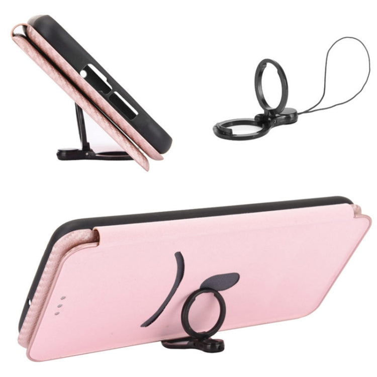 For Motorola Moto G200 5G / Edge S30 Carbon Fiber Texture Horizontal Flip Leather Phone Case
