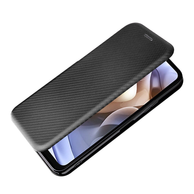 For Motorola Moto G200 5G / Edge S30 Carbon Fiber Texture Horizontal Flip Leather Phone Case