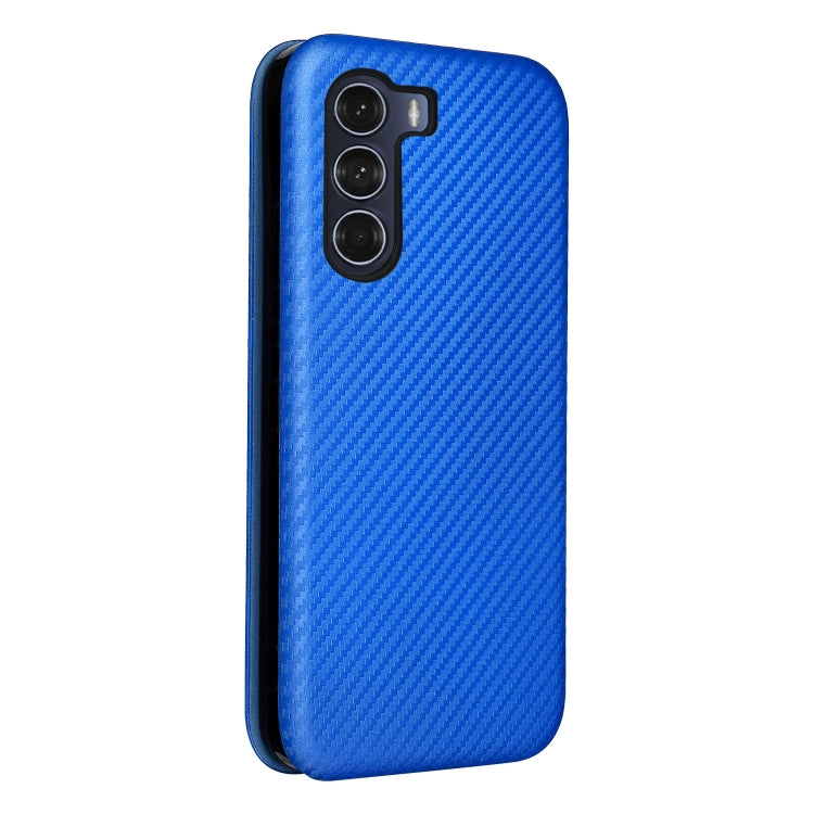 For Motorola Moto G200 5G / Edge S30 Carbon Fiber Texture Horizontal Flip Leather Phone Case
