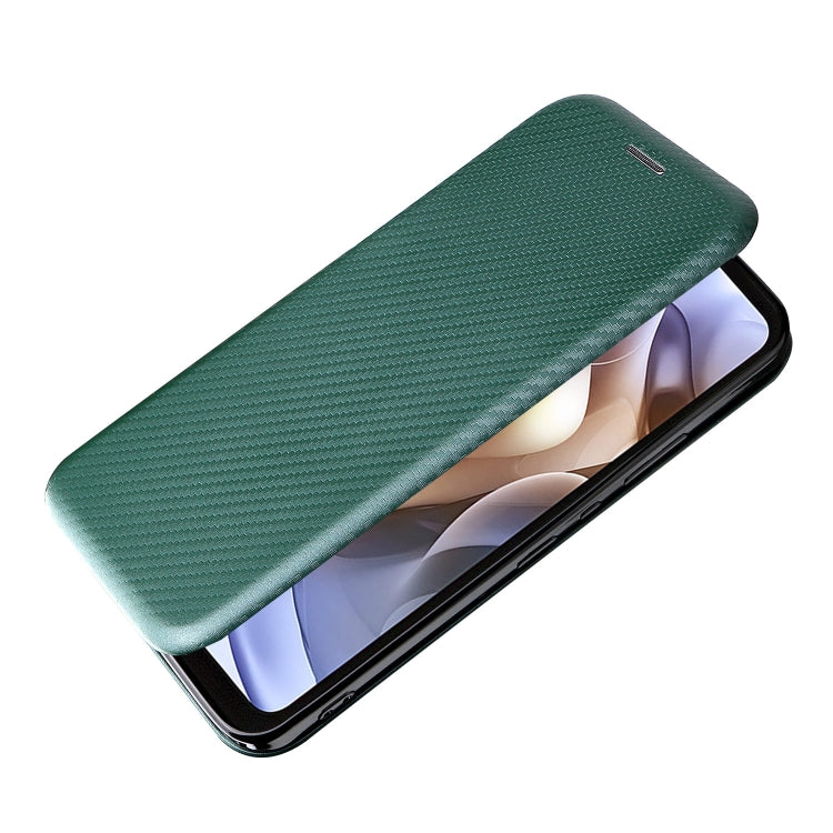For Motorola Moto G200 5G / Edge S30 Carbon Fiber Texture Horizontal Flip Leather Phone Case