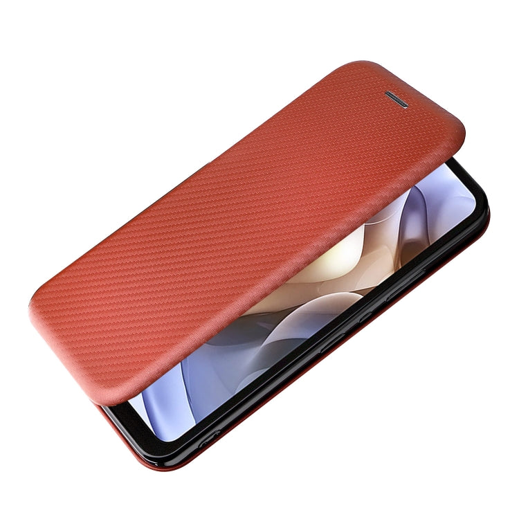 For Motorola Moto G200 5G / Edge S30 Carbon Fiber Texture Horizontal Flip Leather Phone Case