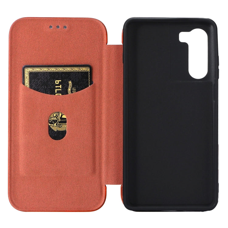 For Motorola Moto G200 5G / Edge S30 Carbon Fiber Texture Horizontal Flip Leather Phone Case