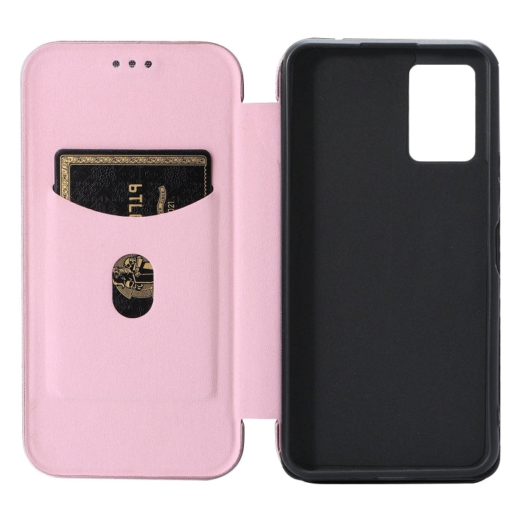 For ZTE Libero 5G II Carbon Fiber Texture Horizontal Flip Leather Phone Case