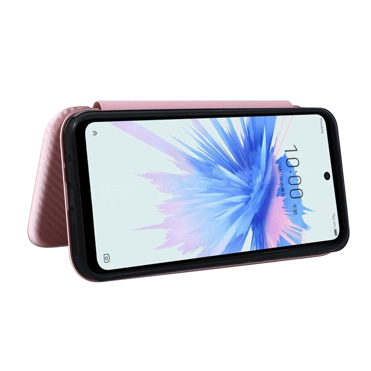 For ZTE Libero 5G II Carbon Fiber Texture Horizontal Flip Leather Phone Case