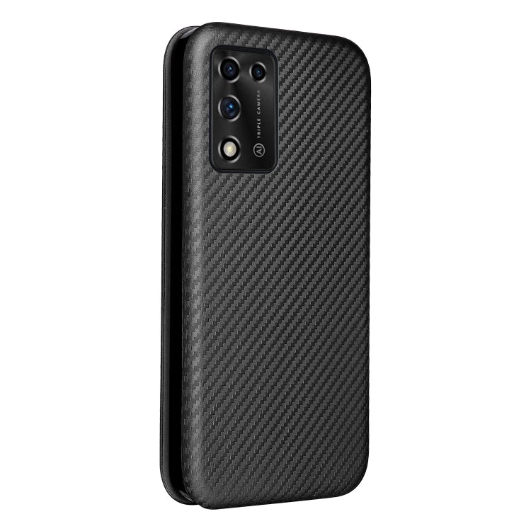 For ZTE Libero 5G II Carbon Fiber Texture Horizontal Flip Leather Phone Case