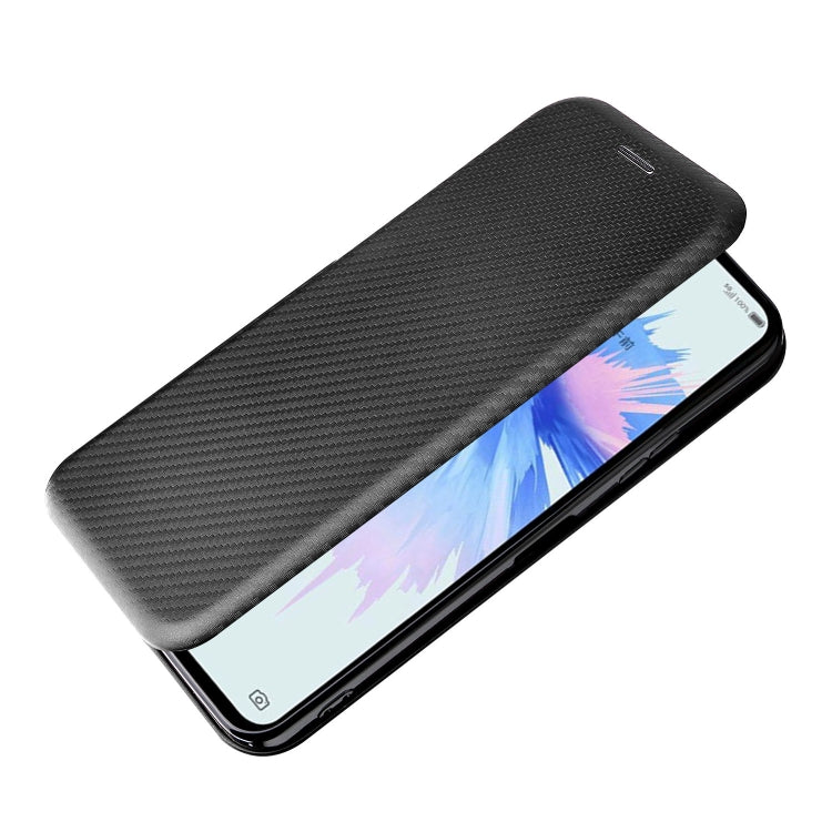 For ZTE Libero 5G II Carbon Fiber Texture Horizontal Flip Leather Phone Case