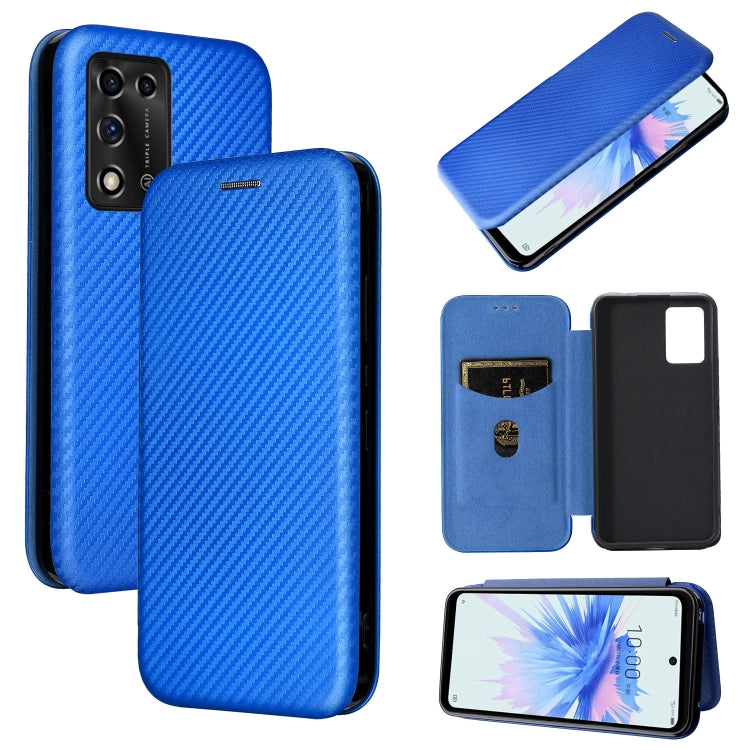 For ZTE Libero 5G II Carbon Fiber Texture Horizontal Flip Leather Phone Case