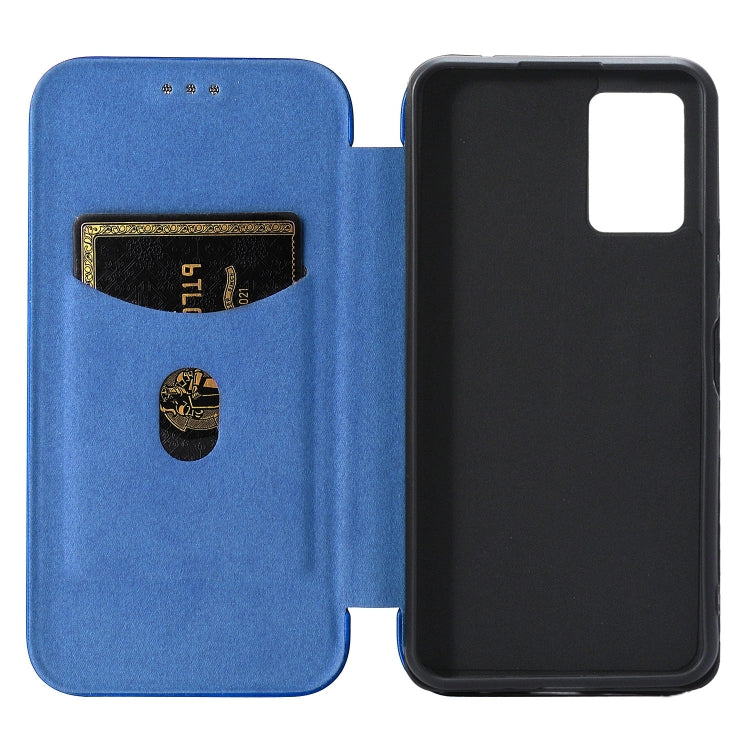 For ZTE Libero 5G II Carbon Fiber Texture Horizontal Flip Leather Phone Case