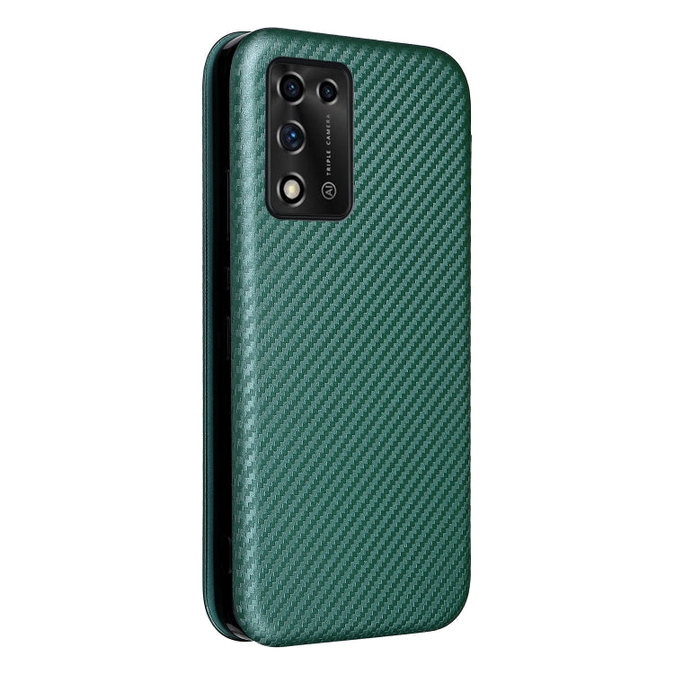 For ZTE Libero 5G II Carbon Fiber Texture Horizontal Flip Leather Phone Case