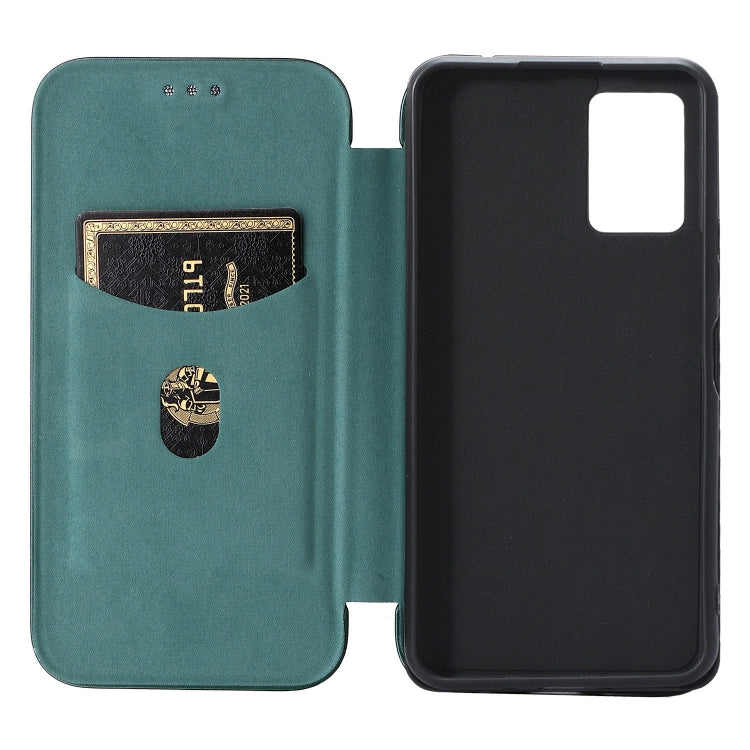 For ZTE Libero 5G II Carbon Fiber Texture Horizontal Flip Leather Phone Case