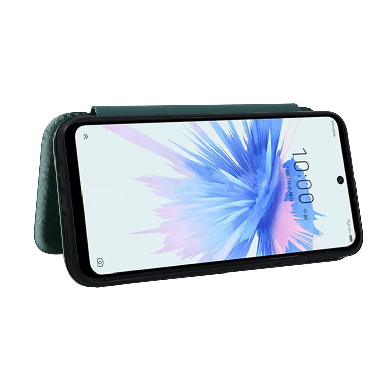 For ZTE Libero 5G II Carbon Fiber Texture Horizontal Flip Leather Phone Case