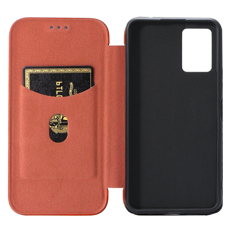For ZTE Libero 5G II Carbon Fiber Texture Horizontal Flip Leather Phone Case