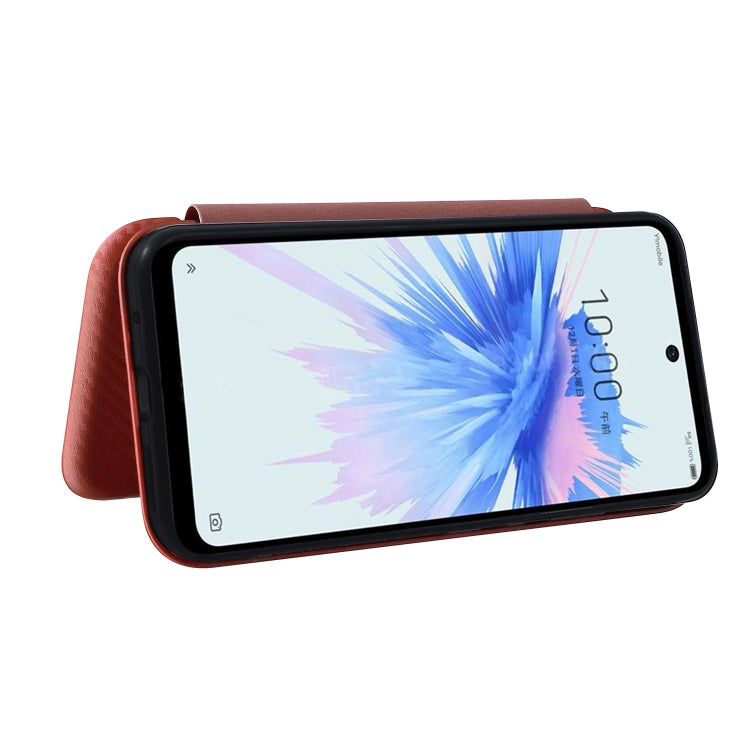For ZTE Libero 5G II Carbon Fiber Texture Horizontal Flip Leather Phone Case