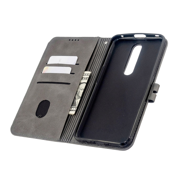 For OPPO F11 Stitching Style 2-Color Cow Texture Horizontal Flip PU Leather Case with Holder & Card Slot & Lanyard