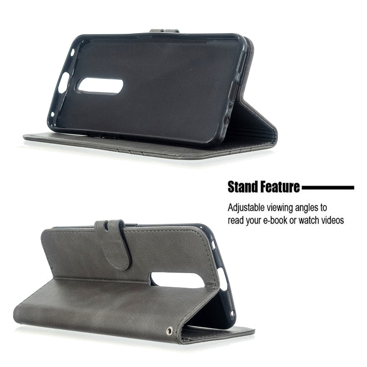 For OPPO F11 Stitching Style 2-Color Cow Texture Horizontal Flip PU Leather Case with Holder & Card Slot & Lanyard