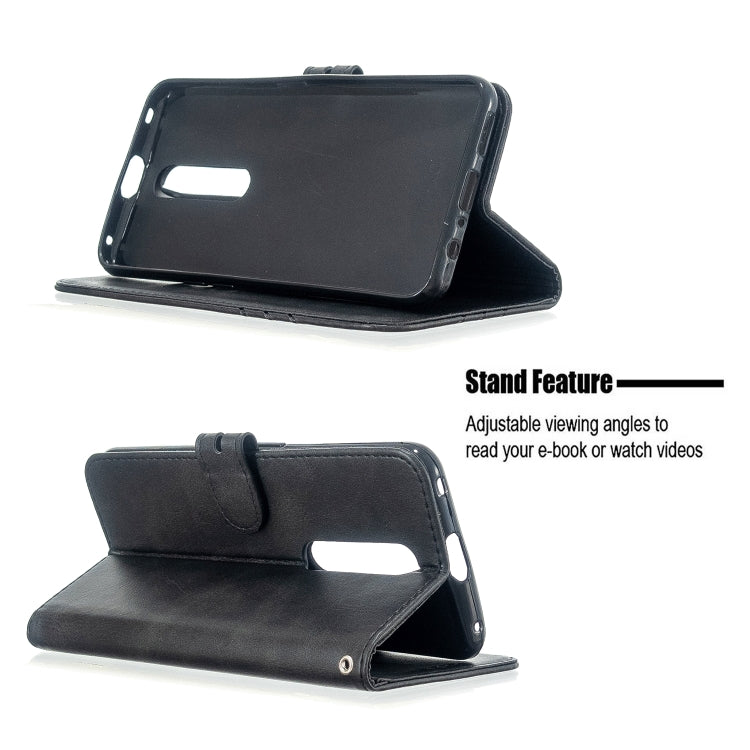 For OPPO F11 Stitching Style 2-Color Cow Texture Horizontal Flip PU Leather Case with Holder & Card Slot & Lanyard