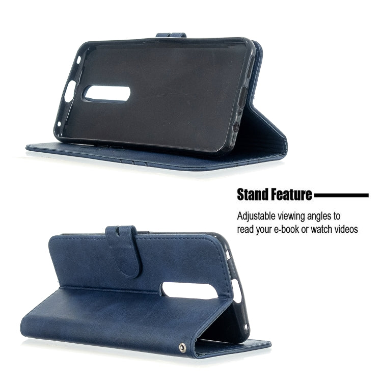 For OPPO F11 Stitching Style 2-Color Cow Texture Horizontal Flip PU Leather Case with Holder & Card Slot & Lanyard