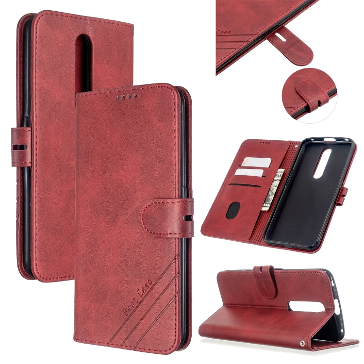 For OPPO F11 Stitching Style 2-Color Cow Texture Horizontal Flip PU Leather Case with Holder & Card Slot & Lanyard