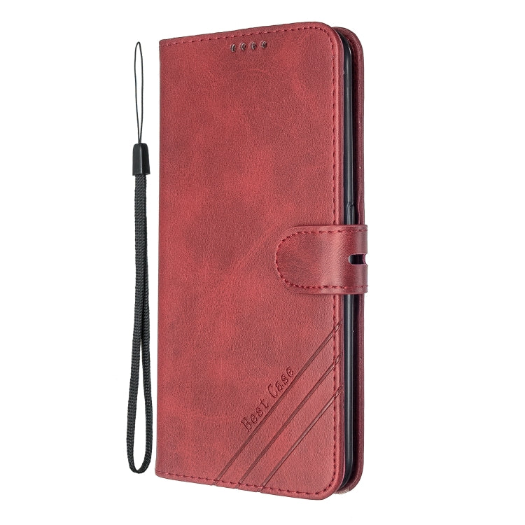For OPPO F11 Stitching Style 2-Color Cow Texture Horizontal Flip PU Leather Case with Holder & Card Slot & Lanyard