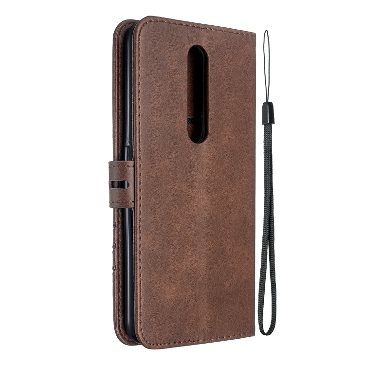 For OPPO F11 Pro Stitching Style 2-Color Cow Texture Horizontal Flip PU Leather Case with Holder & Card Slot & Lanyard