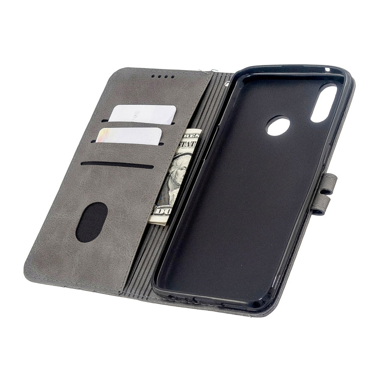 For OPPO Realme 3 Stitching Style 2-Color Cow Texture Horizontal Flip PU Leather Case with Holder & Card Slot & Lanyard