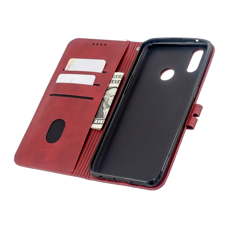 For OPPO Realme 3 Stitching Style 2-Color Cow Texture Horizontal Flip PU Leather Case with Holder & Card Slot & Lanyard