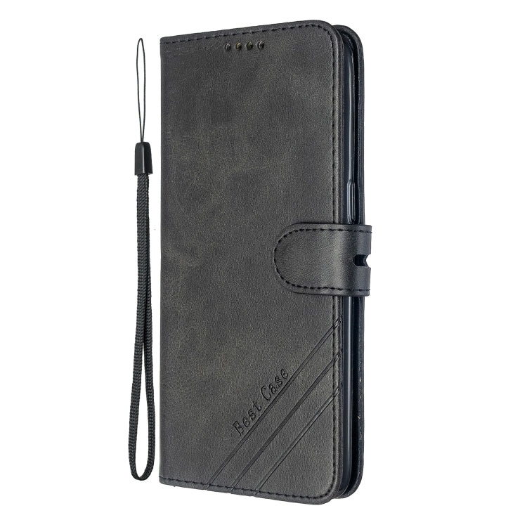 For OPPO Realme 3 Pro Stitching Style 2-Color Cow Texture Horizontal Flip PU Leather Case with Holder & Card Slot & Lanyard