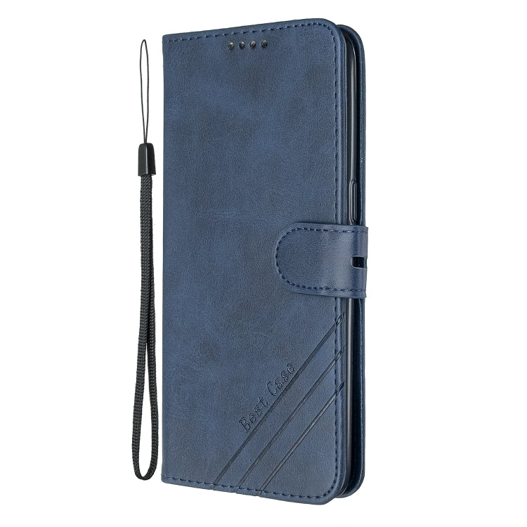 For OPPO Realme 3 Pro Stitching Style 2-Color Cow Texture Horizontal Flip PU Leather Case with Holder & Card Slot & Lanyard