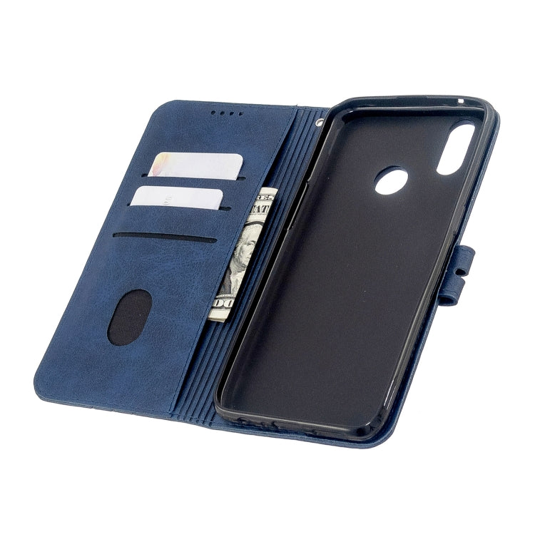 For OPPO Realme 3 Pro Stitching Style 2-Color Cow Texture Horizontal Flip PU Leather Case with Holder & Card Slot & Lanyard