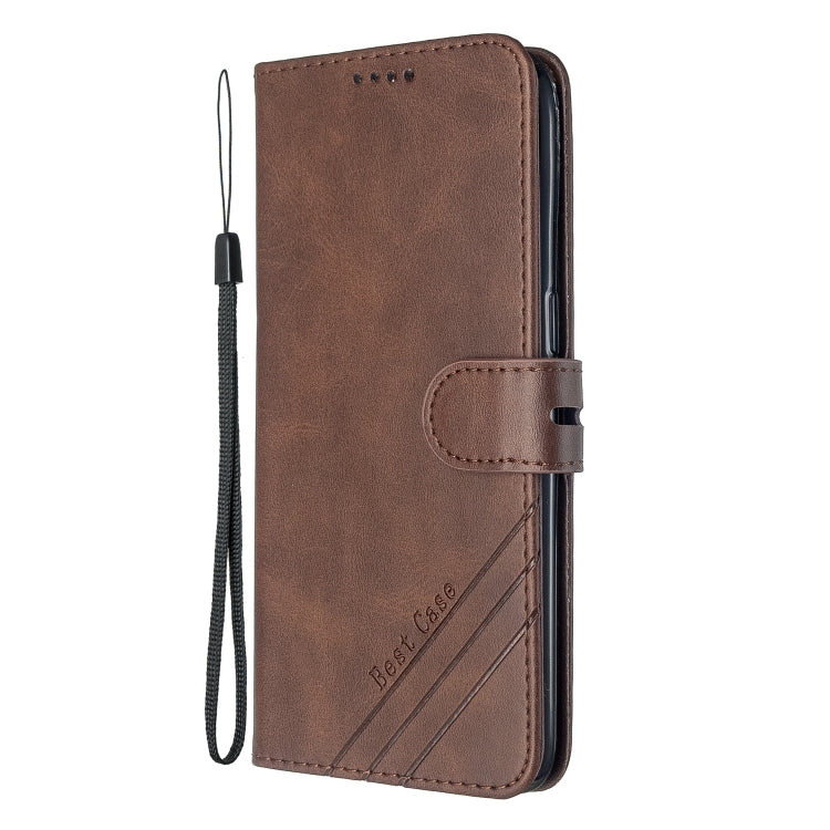 For OPPO Realme 3 Pro Stitching Style 2-Color Cow Texture Horizontal Flip PU Leather Case with Holder & Card Slot & Lanyard