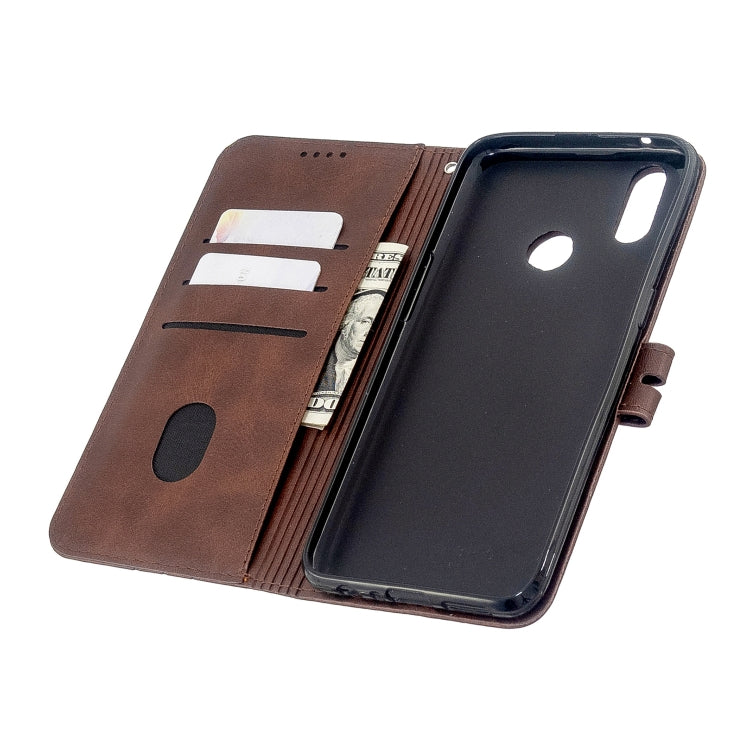 For OPPO Realme 3 Pro Stitching Style 2-Color Cow Texture Horizontal Flip PU Leather Case with Holder & Card Slot & Lanyard