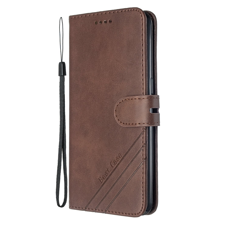 For OPPO Realme 5 Stitching Style 2-Color Cow Texture Horizontal Flip PU Leather Case with Holder & Card Slot & Lanyard