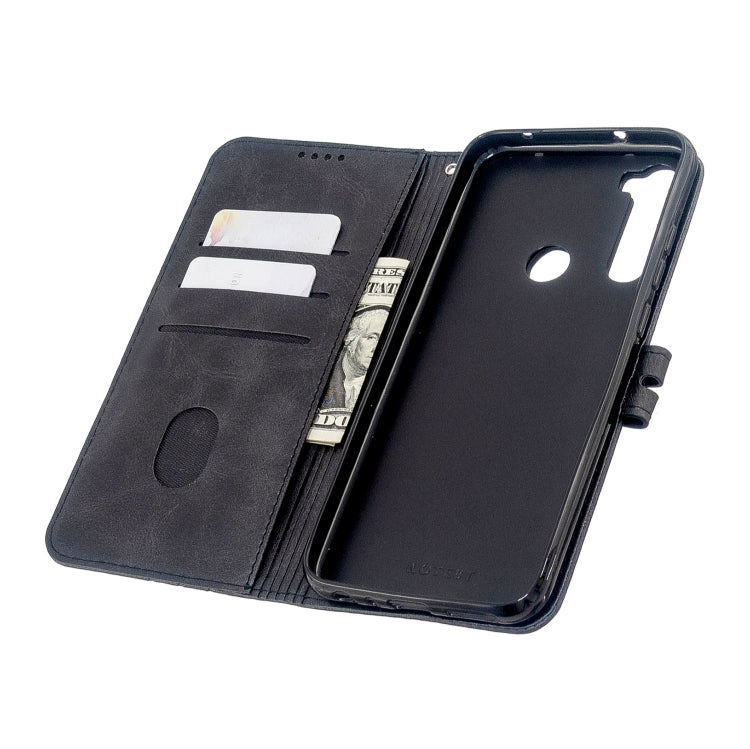 For Xiaomi Redmi Note 8T Stitching Style 2-Color Cow Texture Horizontal Flip PU Leather Case with Holder & Card Slot & Lanyard